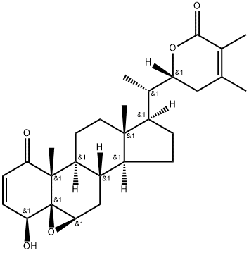 (22R)-5β,6β-Epoxy-4β,22-dihydroxy-1-oxoergosta-2,24-dien-26-oic acid 26,22-lactone 结构式