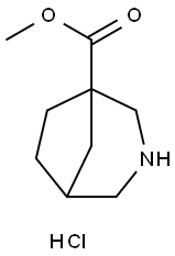 3-氮杂双环[3.2.1]辛烷-1-羧酸甲酯盐酸盐 结构式