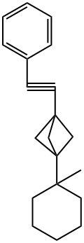 1-(1-methylcyclohexyl)-3-(phenylethynyl)bicyclo[1.1.1]pentane 结构式