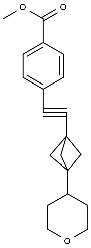 methyl 4-((3-(tetrahydro-2H-pyran-4-yl)bicyclo[1.1.1]pentan-1-yl)ethynyl)benzoate 结构式