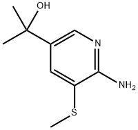 2-(6-氨基-5-(甲硫基)吡啶-3-基)丙-2-醇 结构式