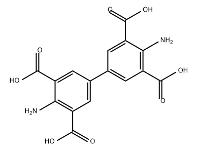 4,4'-二氨基联苯-3,3',5,5'-四甲酸 结构式