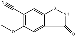 5-甲氧基-3-氧代-2,3-二氢苯并[D]异噻唑-6-腈 结构式