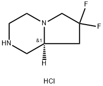 (S)-7,7-二氟八氢吡咯并[1,2-A]吡嗪盐酸盐 结构式