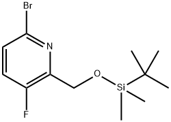 6-溴-2-(((叔丁基二甲基硅基)氧基)甲基)-3-氟吡啶 结构式
