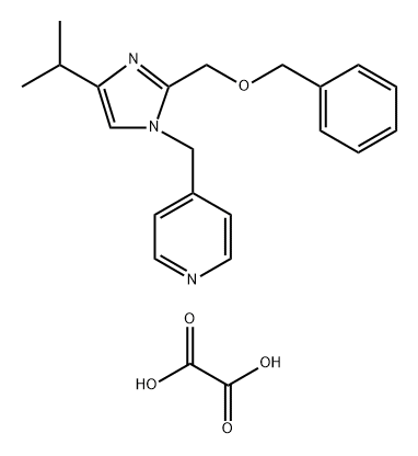 4-({2-[(BENZYLOXY)METHYL]-4-ISOPROPYLIMIDAZOL-1-YL}METHYL)PYRIDINE OXALATE (1:2) 结构式