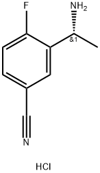 (R)-3-(1-氨基乙基)-4-氟苯甲腈盐酸盐 结构式