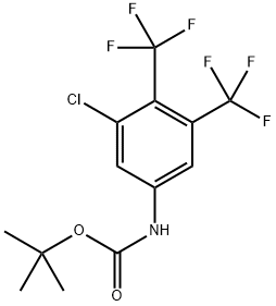 (3-氯-4,5-双(三氟甲基)苯基)氨基甲酸叔丁酯 结构式