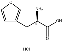 (R)-2-氨基-3-(呋喃-3-基)丙酸盐酸盐 结构式