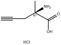 (R)-2-氨基-2-甲基戊-4-炔酸盐酸盐 结构式