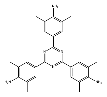 4,4',4''-(1,3,5-triazine-2,4,6-triyl)tris(2,6-dimethylaniline) 结构式