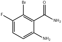6-氨基-2-溴-3-氟苯酰胺 结构式