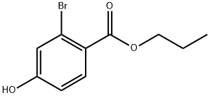 2-溴-4-羟基苯甲酸丙酯 结构式
