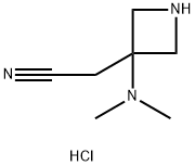 2-(3-(二甲氨基)氮杂环丁烷-3-基)乙腈盐酸盐 结构式