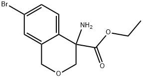 ethyl 4-amino-7-bromoisochromane-4-carboxylate 结构式