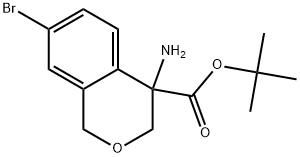tert-butyl 4-amino-7-bromoisochromane-4-carboxylate 结构式