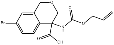 4-(((allyloxy)carbonyl)amino)-7-bromoisochromane-4-carboxylic acid 结构式