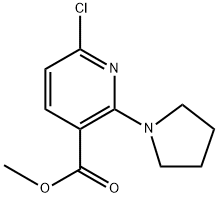 methyl 6-chloro-2-(pyrrolidin-1-yl)nicotinate 结构式