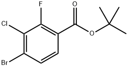 Tert-butyl 4-bromo-3-chloro-2-fluorobenzoate 结构式