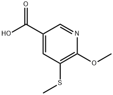 6-Methoxy-5-(methylthio)nicotinic acid 结构式