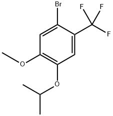 1-Bromo-4-isopropoxy-5-methoxy-2-(trifluoromethyl)benzene 结构式