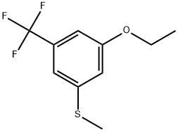 (3-Ethoxy-5-(trifluoromethyl)phenyl)(methyl)sulfane 结构式