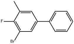 3-Bromo-4-fluoro-5-methyl-1,1'-biphenyl 结构式