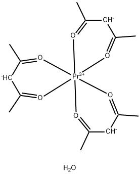 镨(Ⅲ)乙酰丙酮水合物 结构式