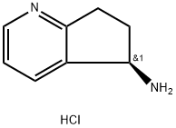 5H-Cyclopenta[b]pyridin-5-amine, 6,7-dihydro-, hydrochloride (1:1), (5R)- 结构式