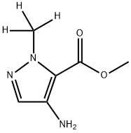 4-氨基-1-(甲基-D3)-1H-吡唑-5-羧酸甲酯 结构式