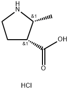 cis-2-Methyl-pyrrolidine-3-carboxylic acid hydrochloride 结构式