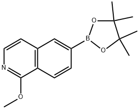 1-甲氧基-6-(4,4,5,5-四甲基-1,3,2-二氧杂波仑-2-基)异喹啉 结构式