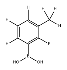 (2-fluoro-3-(methyl-d3)phenyl-4,5,6-d3)boronic acid 结构式