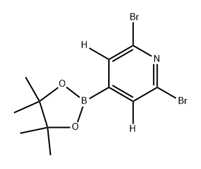2,6-dibromo-4-(4,4,5,5-tetramethyl-1,3,2-dioxaborolan-2-yl)pyridine-3,5-d2 结构式