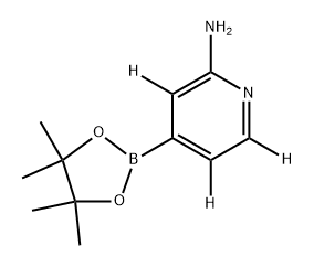 4-(4,4,5,5-tetramethyl-1,3,2-dioxaborolan-2-yl)pyridin-3,5,6-d3-2-amine 结构式