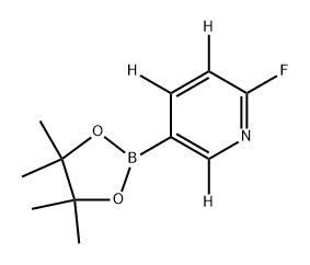 2-fluoro-5-(4,4,5,5-tetramethyl-1,3,2-dioxaborolan-2-yl)pyridine-3,4,6-d3 结构式