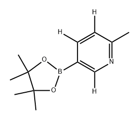 2-methyl-5-(4,4,5,5-tetramethyl-1,3,2-dioxaborolan-2-yl)pyridine-3,4,6-d3 结构式