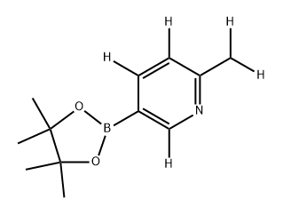2-(methyl-d2)-5-(4,4,5,5-tetramethyl-1,3,2-dioxaborolan-2-yl)pyridine-3,4,6-d3 结构式