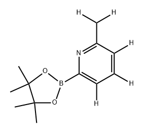 2-(methyl-d2)-6-(4,4,5,5-tetramethyl-1,3,2-dioxaborolan-2-yl)pyridine-3,4,5-d3 结构式