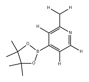 2-(methyl-d2)-4-(4,4,5,5-tetramethyl-1,3,2-dioxaborolan-2-yl)pyridine-3,5,6-d3 结构式