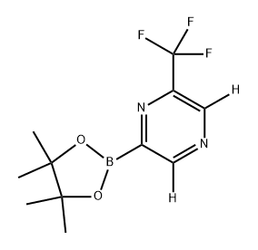 2-(4,4,5,5-tetramethyl-1,3,2-dioxaborolan-2-yl)-6-(trifluoromethyl)pyrazine-3,5-d2 结构式