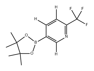 5-(4,4,5,5-tetramethyl-1,3,2-dioxaborolan-2-yl)-2-(trifluoromethyl)pyridine-3,4,6-d3 结构式