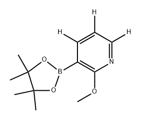 2-methoxy-3-(4,4,5,5-tetramethyl-1,3,2-dioxaborolan-2-yl)pyridine-4,5,6-d3 结构式