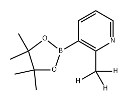 2-(methyl-d3)-3-(4,4,5,5-tetramethyl-1,3,2-dioxaborolan-2-yl)pyridine 结构式