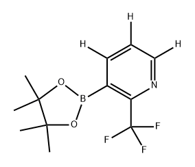 3-(4,4,5,5-tetramethyl-1,3,2-dioxaborolan-2-yl)-2-(trifluoromethyl)pyridine-4,5,6-d3 结构式
