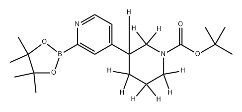 tert-butyl 3-(2-(4,4,5,5-tetramethyl-1,3,2-dioxaborolan-2-yl)pyridin-4-yl)piperidine-1-carboxylate-2,2,3,4,4,5,5,6,6-d9 结构式