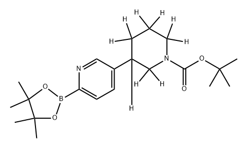 tert-butyl 3-(6-(4,4,5,5-tetramethyl-1,3,2-dioxaborolan-2-yl)pyridin-3-yl)piperidine-1-carboxylate-2,2,3,4,4,5,5,6,6-d9 结构式