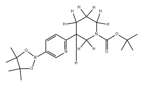 tert-butyl 3-(5-(4,4,5,5-tetramethyl-1,3,2-dioxaborolan-2-yl)pyridin-2-yl)piperidine-1-carboxylate-2,2,3,4,4,5,5,6,6-d9 结构式