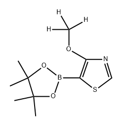 4-(methoxy-d3)-5-(4,4,5,5-tetramethyl-1,3,2-dioxaborolan-2-yl)thiazole 结构式