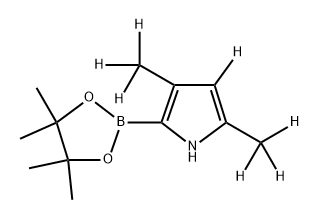 3,5-bis(methyl-d3)-2-(4,4,5,5-tetramethyl-1,3,2-dioxaborolan-2-yl)-1H-pyrrole-4-d 结构式